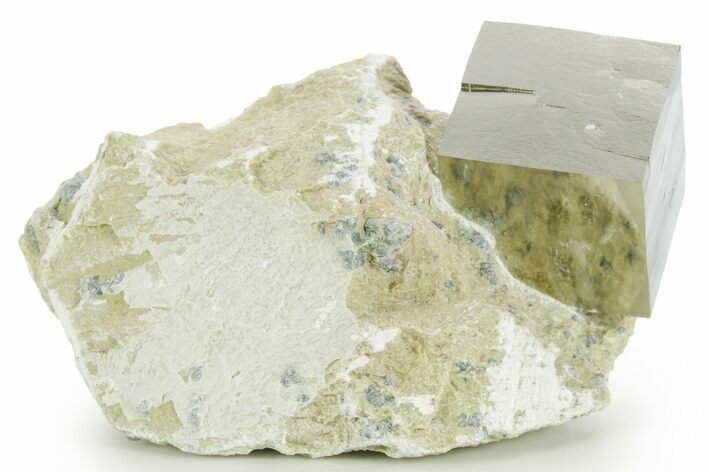 Natural Pyrite Cube In Rock - Navajun, Spain #361870